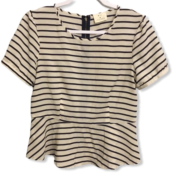 Anthropologie Tops - ANTHROPOLOGIE PINS AND NEEDLES STRIPED TOP SIZE M